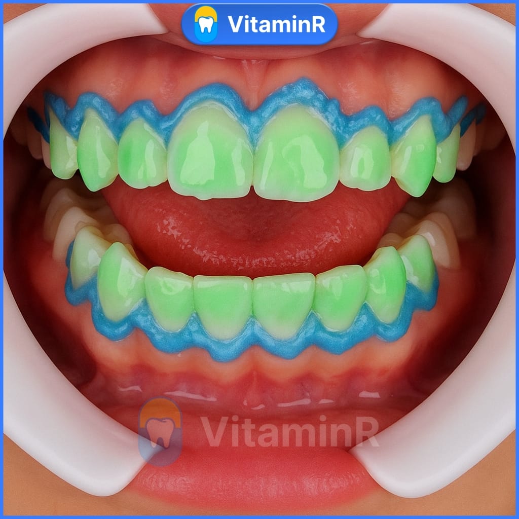 Tẩy trắng răng tại nha khoa VitaminR với gel cách ly nướu và thuốc tẩy trắng chuyên dụng