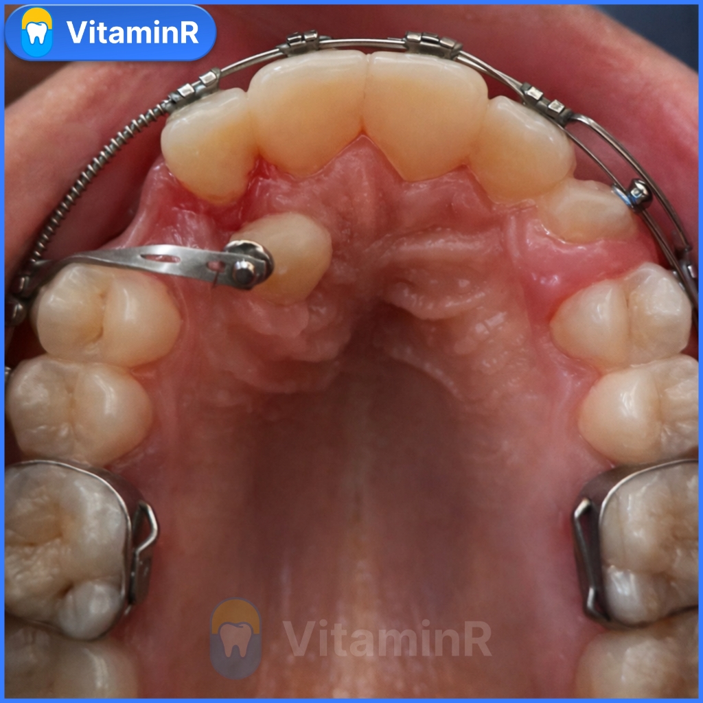 Niềng răng kéo răng nanh mọc ngầm tránh nhổ răng nanh – Nha khoa VitaminR