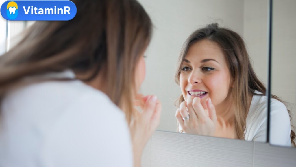 Dùng chỉ nha khoa sau khi bọc răng sứ để làm sạch kẽ răng