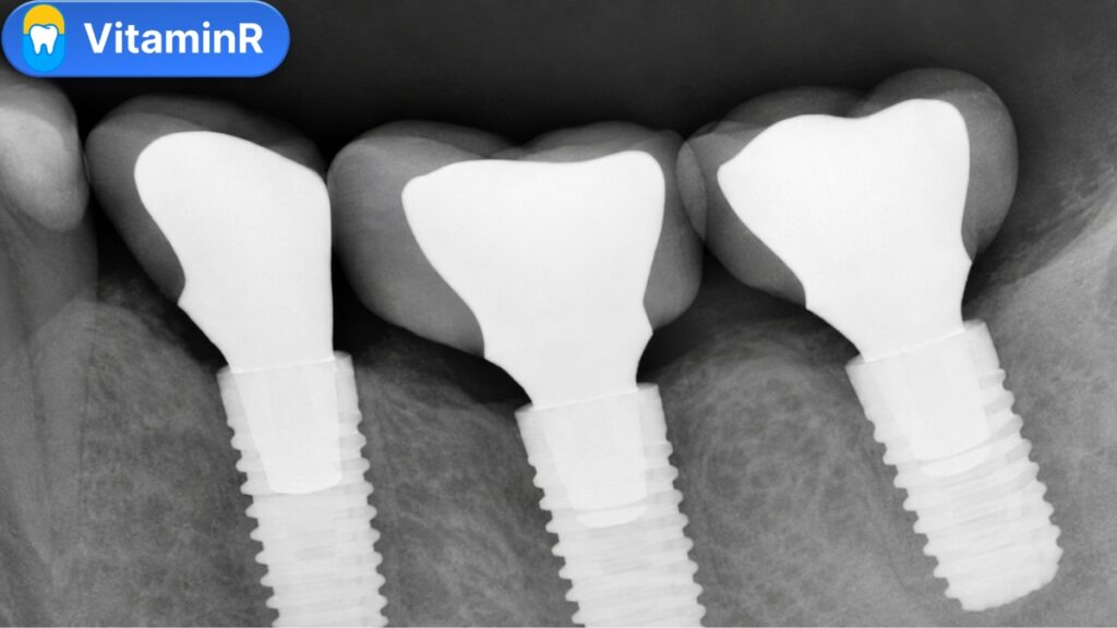 Răng Implant tách rời từng mão trên các trụ Implant – VitaminR