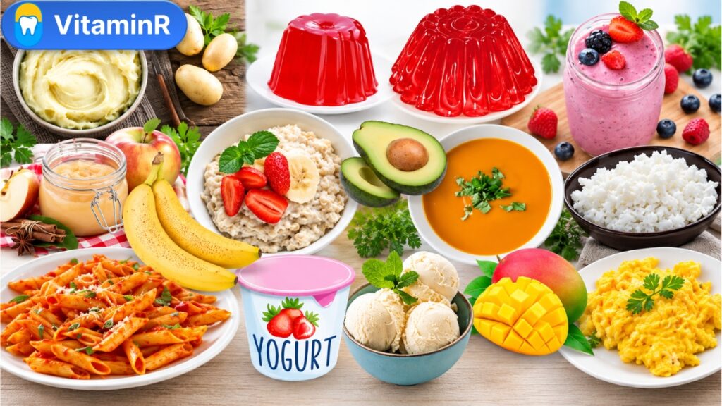 Các món mềm dễ ăn cho người mới niềng răng như cháo, súp, trứng và sữa chua